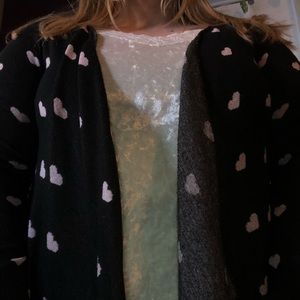 Black Pink heart women’s sweater